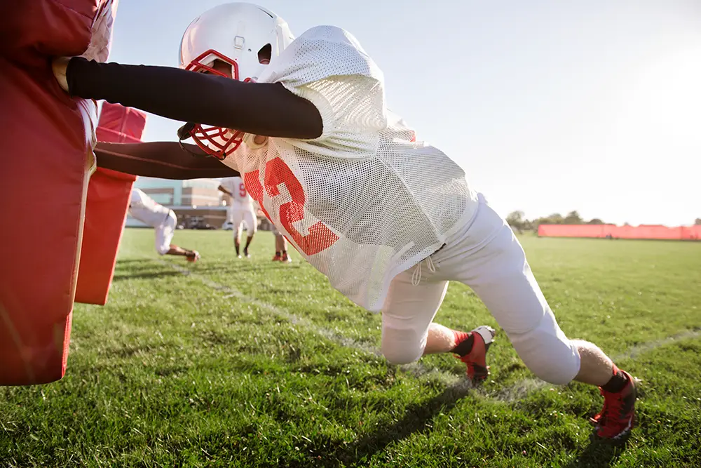 The 3 most common football shoulder injuries (and how to deal with them) american football player pushing football sled on 2022 05 26 01 28 18 utc the 3 most common football shoulder injuries (and how to deal with them) sports injury