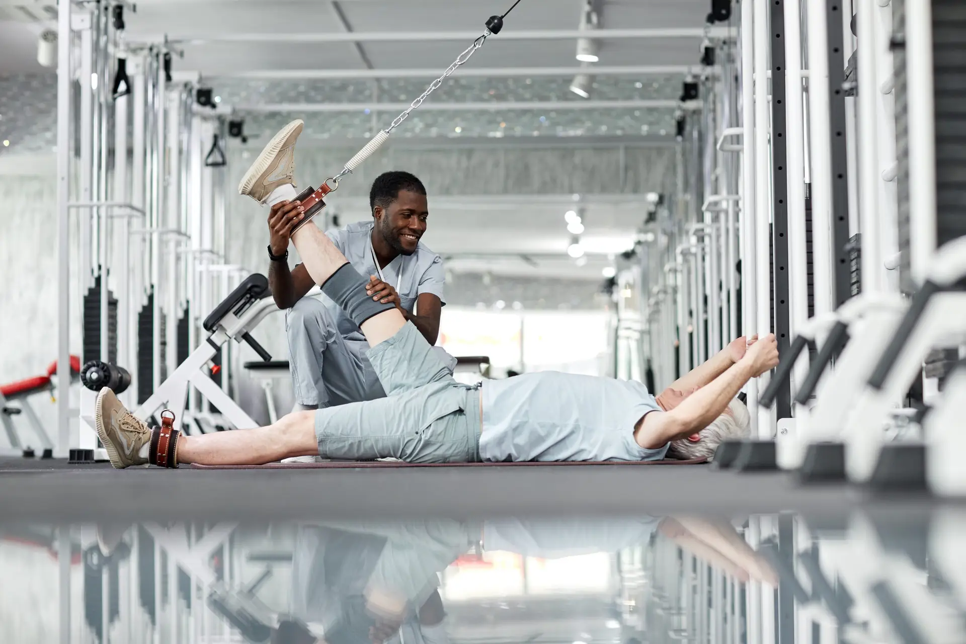 How can a physical therapy group help your practice add more clinics? senior man in physical therapy 2022 05 01 23 06 08 utc scaled How can a physical therapy group help your practice add more clinics?